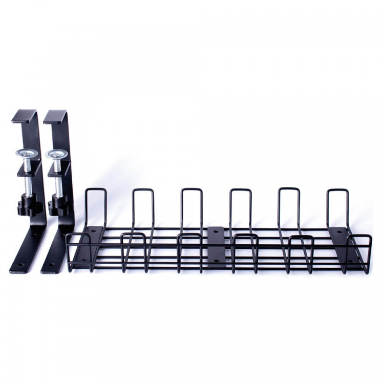 Desire2 Deskmate Cable Basket Clamp Mount Musta Desire2 Deskmate Cable Basket Clamp Mount Musta