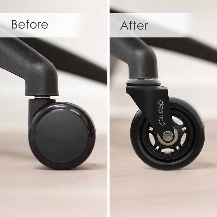 Desire2 kääntyvät rullapyörät IKEA-tuoleille 20mm 5-kpl