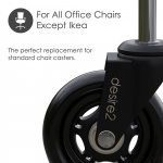 Desire2 Swivel Roller Wheels For Universal Chairs 22mm 5-pk