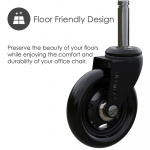 Desire2 Swivel Roller Wheels For Universal Chairs 22mm 5-pk