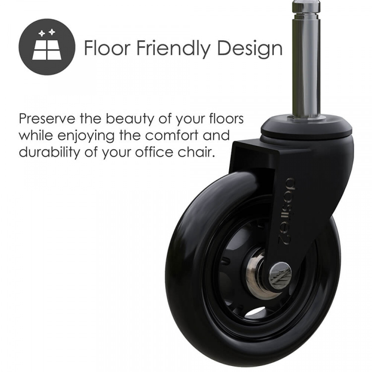 Desire2 Swivel Roller Wheels For Universal Chairs 22mm 5-pk