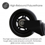 Desire2 Swivel Roller Wheels For Universal Chairs 22mm 5-pk