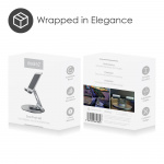 Desire2 Dual Pivot 360 -teline tableteille ja puhelimille, hopea