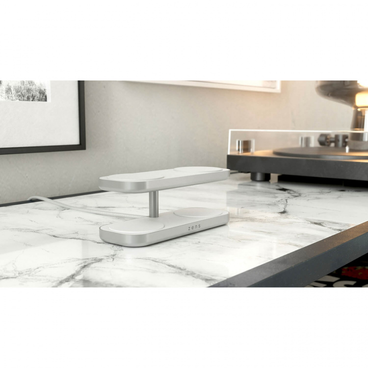 Zens Langaton Laturi Quattro Pro 4 Qi2 Valkoinen Zens Langaton Laturi Quattro Pro 4 Qi2 Valkoinen