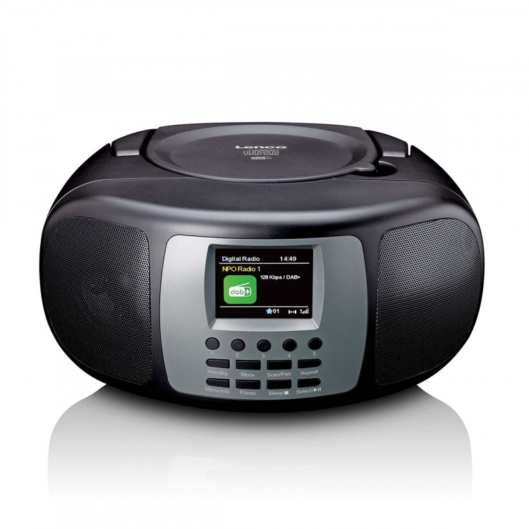 Lenco Kannettava DAB+/FM-radio Bluetooth® CD-soittimella ja suurella LCD-värinäytöllä Musta