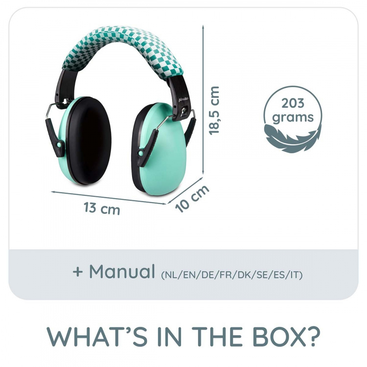 Alecto Vauvojen ja pikkulasten korvaläpät Vihreä