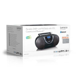 Lenco Kannettava DAB+- ja FM-radio CD-kasetilla ja Bluetoothilla Musta