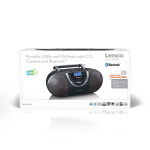 Lenco Kannettava DAB+- ja FM-radio CD-kasetilla ja Bluetoothilla Musta
