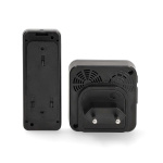 Nedis Langaton Ovikellosarja | Verkkovirtakäyttöinen | 100 - 240 V AC 50/60 Hz | 1x 23A 12V | Äänenvoimakkuus: 110 dB | Signaalin kantama: 150 m | IP55 | Säädettävä äänenvoimakkuus | 58 Melodiaa | 1 Vastaanotin | Musta Nedis Langaton Ovikellosarja | Verkkovirtakäyttöinen | 100 - 240 V AC 50/60 Hz | 1x 23A 12V | Äänenvoimakkuus: 110 dB | Signaalin kantama: 150 m | IP55 | Säädettävä äänenvoimakkuus | 58 Melodiaa | 1 Vastaanotin | Musta