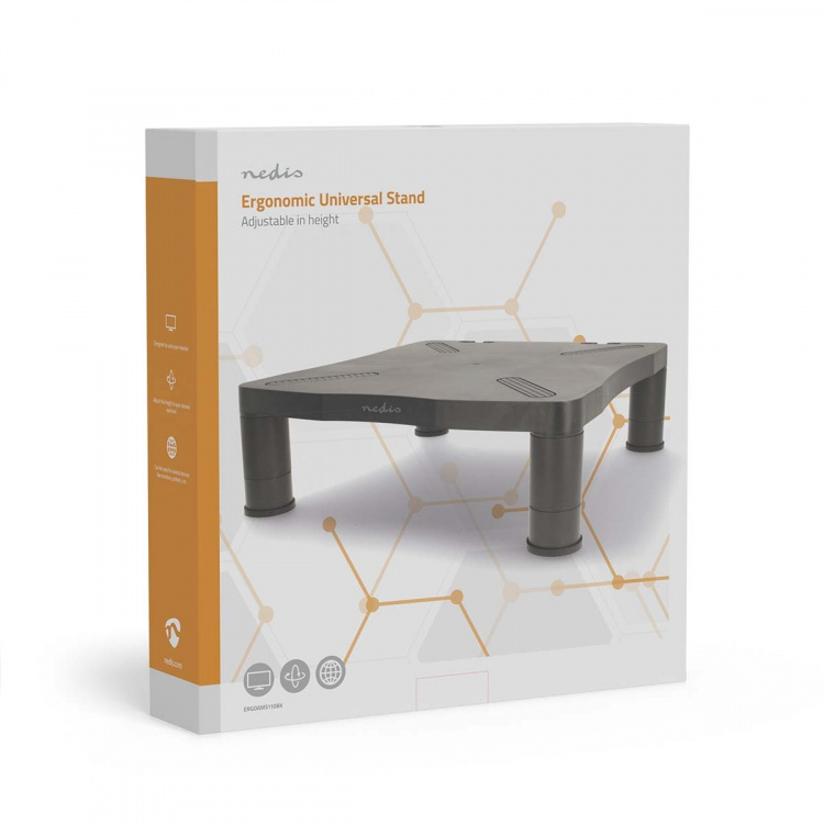 Nedis Monitoriteline | Ergonomia: Yes | Maksimi kantokapasiteetti: 18 kg | Yleismalli | Säädettävä korkeus: Kyllä