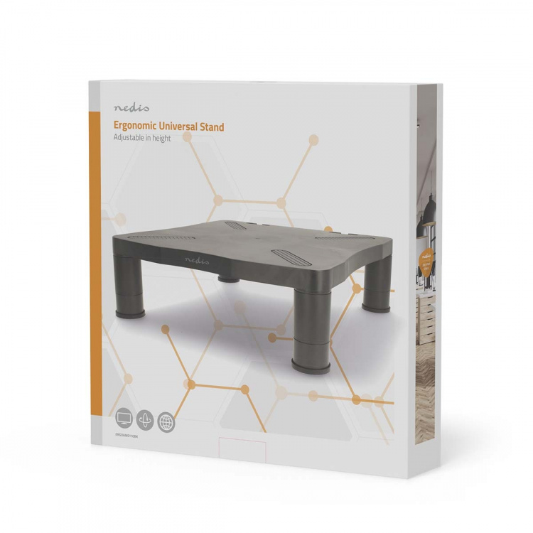 Nedis Monitoriteline | Ergonomia: Yes | Maksimi kantokapasiteetti: 18 kg | Yleismalli | Säädettävä korkeus: Kyllä