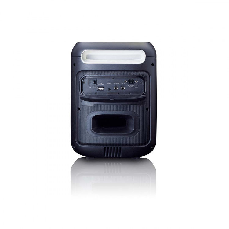 Lenco Pienikokoinen IPX4 Bluetooth® -juhlakaiutin, jossa on langaton mikrofoni