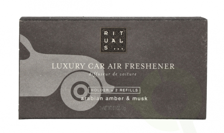 Rituals Luxury Car Air Freshener 6 g 2x3g /Arabian Amber & Musk/Holder + 2 Refills
