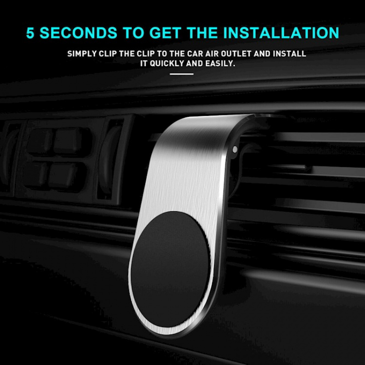 Maxlife MXCG-13 - Magneettinen autoteline tuuletusritilälle, hopea