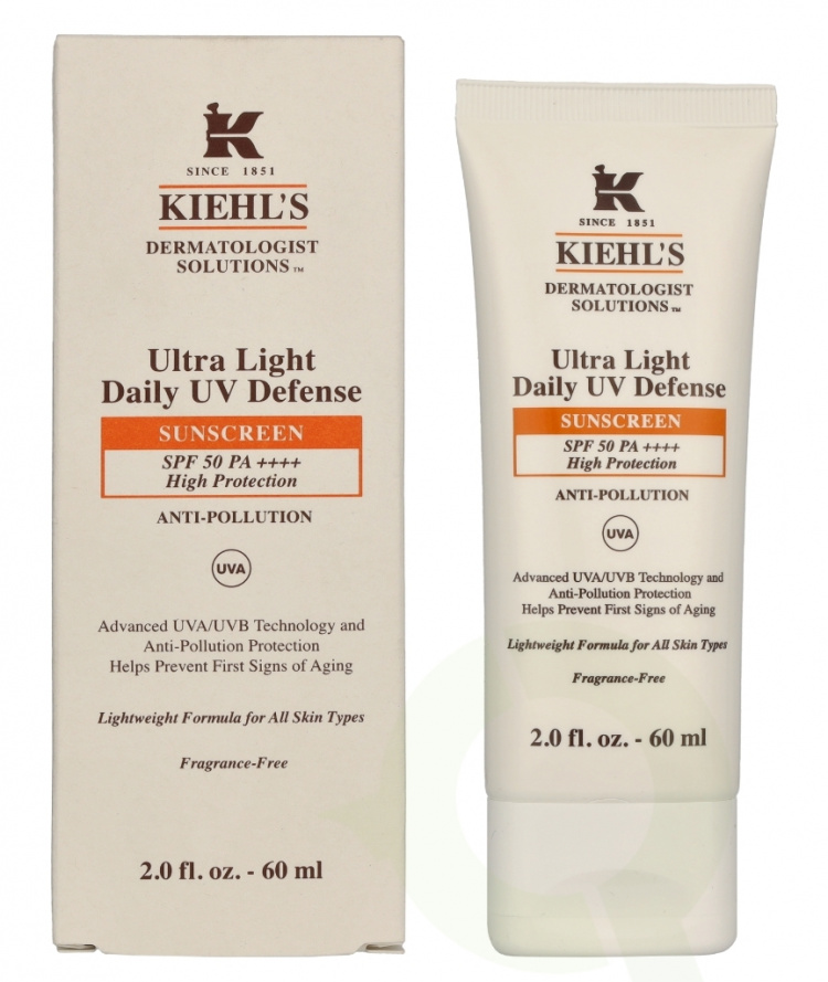 Kiehl\'s D.S. Ultra Light Daily UV Defense Sunscreen SPF50 60 ml Anti-Pollution kaikille ihotyypeille