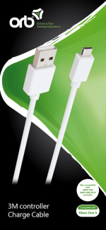 ORB ohjaimen latauskaapeli (3 m kaapeli) - Xbox One S:ään