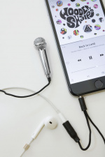 Kikkerland Minikaraokemikrofoni - hopea (US133-EU)