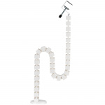 LogiLink Flexibel vertikal kabelkanal för sitt-/ståbord Vit