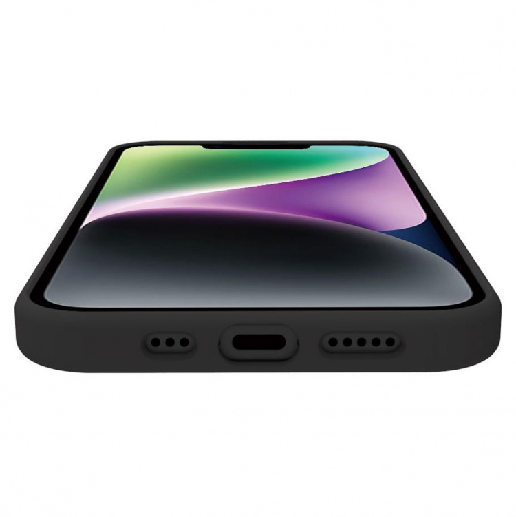 Celly Cromomag Soft rubber case MagSafe-kompatibelt iPhone 15 Svart