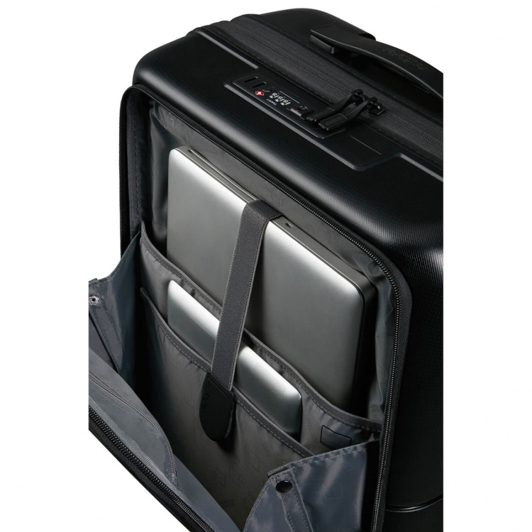 American Tourister Matkalaukku DashPop Spinner 55/23 Front Pocket Laptop True Black