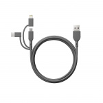 GP Kaapeli USB-A - USB-C 3-I-1 Micro-USB + Lightning CY1N 1m