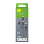 GP Kaapeli USB-A - USB-C 3-I-1 Micro-USB + Lightning CY1N 1m