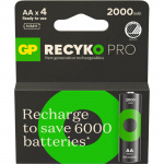 GP Paristo Recyko Pro NiMH AA HR6 2000mAh 4-Pack GP Paristo Recyko Pro NiMH AA HR6 2000mAh 4-Pack