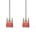 Nedis CAT6 Verkkokaapeli | RJ45 uros | RJ45 uros | U/UTP | 0.25 m | Pyöreä | PVC | Harmaa | Label Nedis CAT6 Verkkokaapeli | RJ45 uros | RJ45 uros | U/UTP | 0.25 m | Pyöreä | PVC | Harmaa | Label