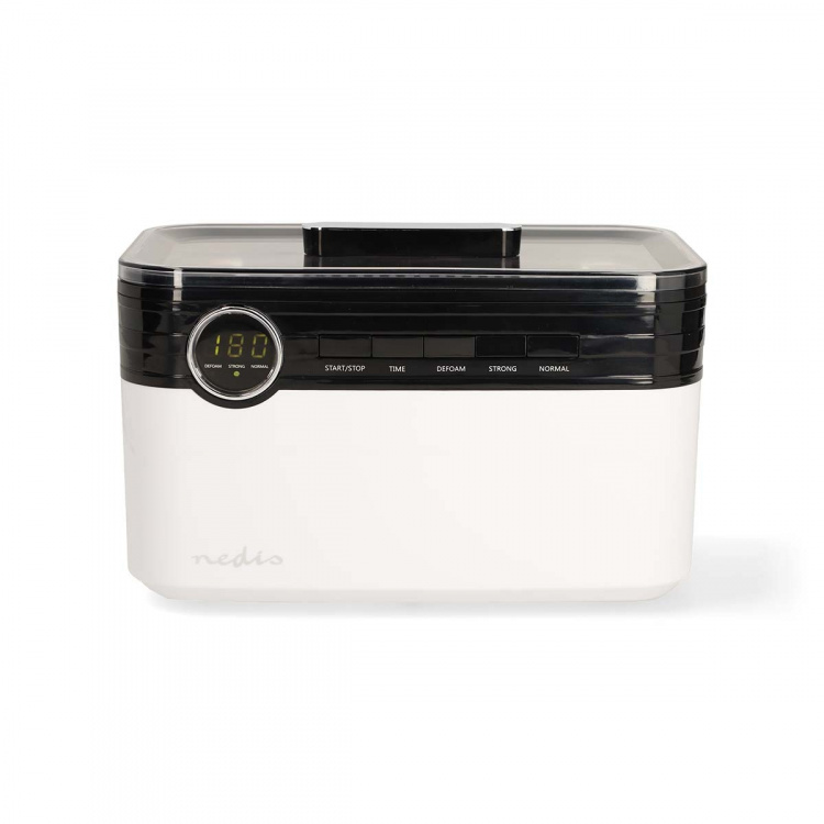 Nedis Ultraäänipuhdistin | Verkkovirtakäyttöinen | 220 - 240 V AC 50/60 Hz | Euro / Tyyppi-C (CEE 7/16) | Valkoinen | Muovi