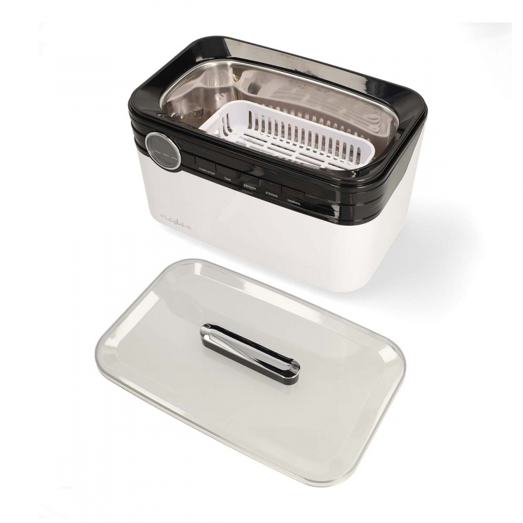 Nedis Ultraäänipuhdistin | Verkkovirtakäyttöinen | 220 - 240 V AC 50/60 Hz | Euro / Tyyppi-C (CEE 7/16) | Valkoinen | Muovi