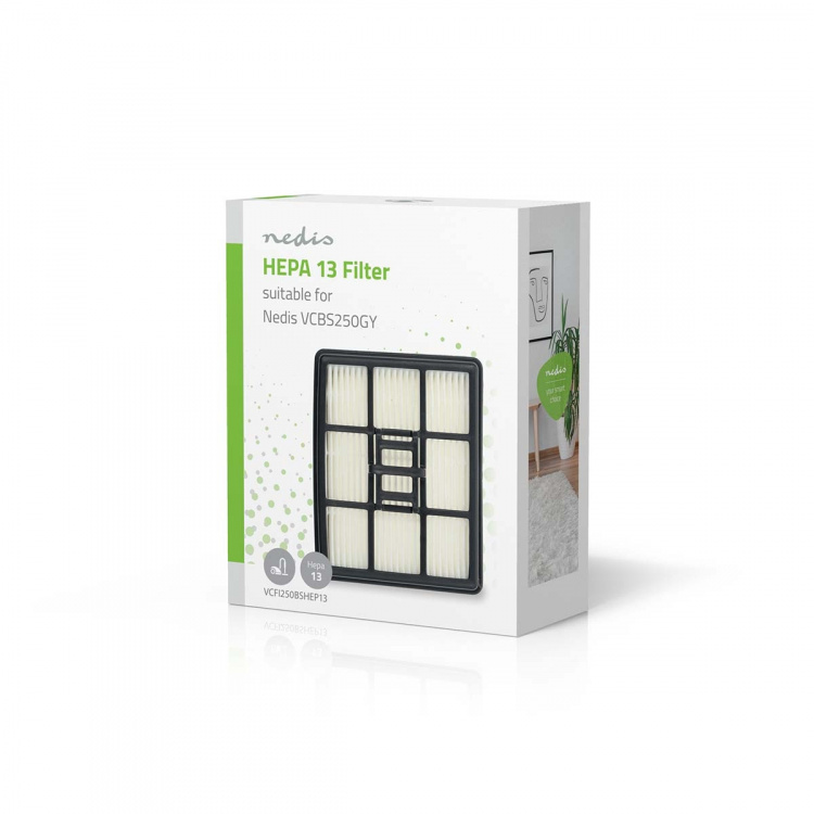 Nedis Aktiivinen HEPA-suodatin | Korvaus: Nedis | Musta / Valkoinen Nedis Aktiivinen HEPA-suodatin | Korvaus: Nedis | Musta / Valkoinen
