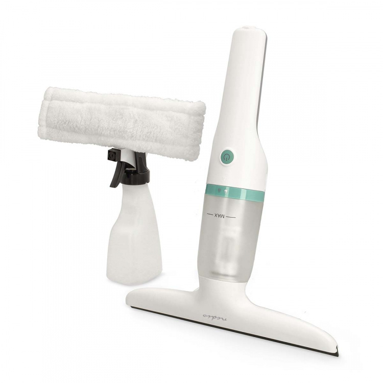 Nedis Akkutoiminen ikkunapesuri | 12 W | 1200 Pa | Likavesisäiliön tilavuus: 60 ml | Irroitettava likaveden säiliö | Valkoinen / Vihreä