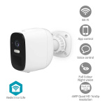 Nedis SmartLife Ulkokamera | Spotlight | 4MP Quad HD 1440p / 2560x1440 | IP66 | Maks. akunkesto: 10 Kuukautta | MicroSD (ei sisälly) / Pilvipalvelutallennus (valinnainen) | 5 V DC | Liiketunnistimella | Yökuvaus | Valkoinen Nedis SmartLife Ulkokamera | Spotlight | 4MP Quad HD 1440p / 2560x1440 | IP66 | Maks. akunkesto: 10 Kuukautta | MicroSD (ei sisälly) / Pilvipalvelutallennus (valinnainen) | 5 V DC | Liiketunnistimella | Yökuvaus | Valkoinen