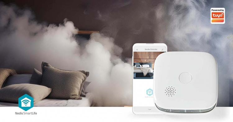 Nedis SmartLife Palovaroitin | Wi-Fi | Paristokäyttöinen | Anturin käyttöikä: 10 Vuotta | EN 14604 | Maks. akunkesto: 24 Kuukautta | 85 dB | Valkoinen | 1 kpl Nedis SmartLife Palovaroitin | Wi-Fi | Paristokäyttöinen | Anturin käyttöikä: 10 Vuotta | EN 14604 | Maks. akunkesto: 24 Kuukautta | 85 dB | Valkoinen | 1 kpl