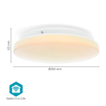 Nedis SmartLife Kattovalo | Lämpimästä kylmään valkoiseen / RGB | Pyöreä | Halkaisija: 260 mm | 1820 lm | 2700 - 6500 K | IP44 | Energialuokka: F | Android™ / IOS Nedis SmartLife Kattovalo | Lämpimästä kylmään valkoiseen / RGB | Pyöreä | Halkaisija: 260 mm | 1820 lm | 2700 - 6500 K | IP44 | Energialuokka: F | Android™ / IOS