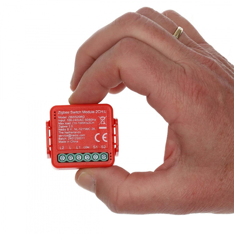 Nedis SmartLife-sisäänrakennettu Moduuli | Kaksoiskytkin | 2 x 100 W | Terminaaliliitin | Sovellus saatavana kohteeseen: Android™ / IOS Nedis SmartLife-sisäänrakennettu Moduuli | Kaksoiskytkin | 2 x 100 W | Terminaaliliitin | Sovellus saatavana kohteeseen: Android™ / IOS