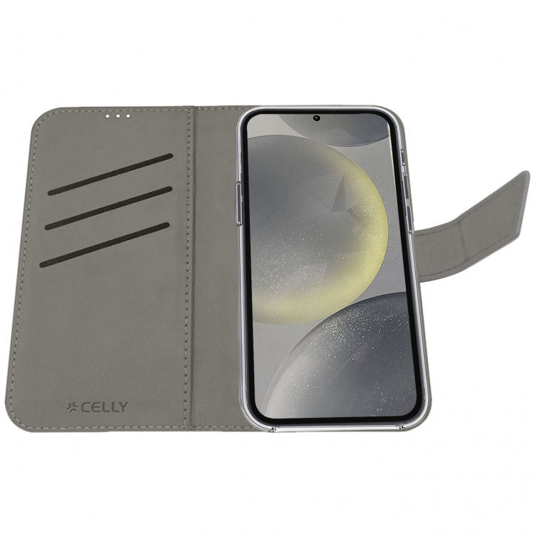 Celly Wally Wallet Case Galaxy S25 Svart
