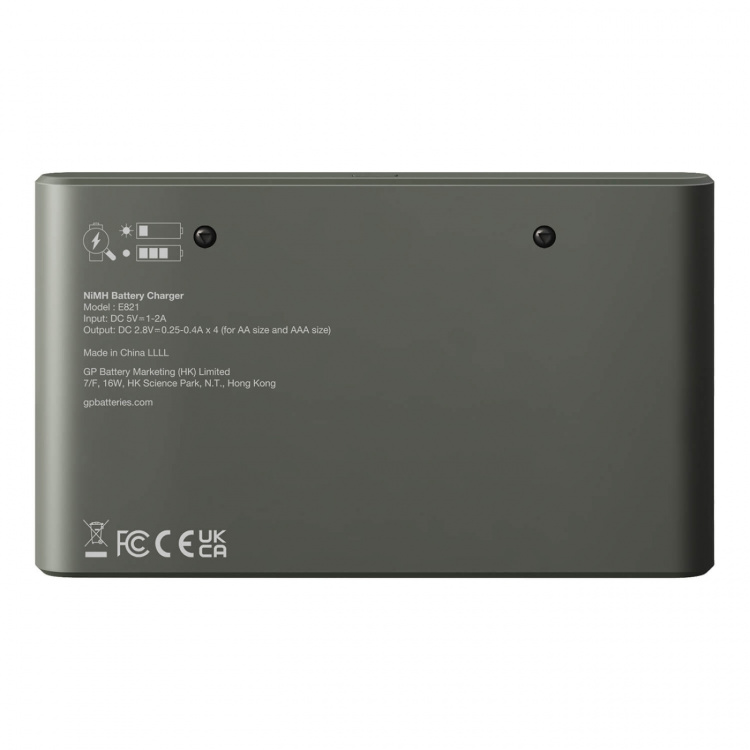 GP Akkulaturi Econ Charger E821 8-paikkainen 4xAA 2100mAh + 4xAAA 850mAh