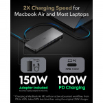 CUDY Telakointiasema CS700 10Gbps USB-C Dual 4K 150W