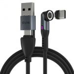 STATIK Kaapeli 360 Pro Magneettinen Kärki USB-C/Lightning/MicroUSB Musta 1m