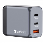 Verbatim - GNC-65 GaN-laturi 3 porttia 65W USB-A/USB-C