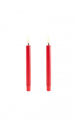 Uyuni LED minikynttilä 2-pack - punainen, sileä - 1,3x13,8 cm (UL-TA-RE01312-2)