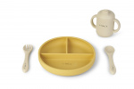 SARO Baby Food and Fun Silicone Feeding Set - Mustard (SAO17602)
