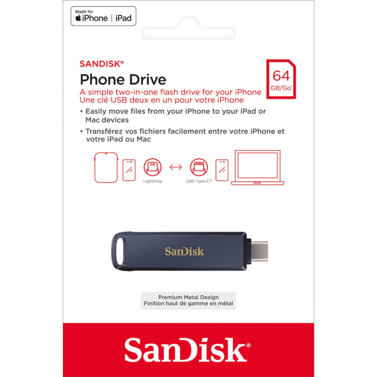 SanDisk USB-muistitikku Phone Drive 64GB
