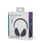 Nedis Over-Ear Langalliset Kuulokkeet | USB-C™ | Kaapelin pituus: 1.20 m | Äänenvoimakkuuden Säätö | Musta