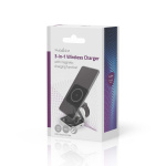 Nedis Langaton laturi | 3-in-1 | 2.5 / 5 / 15 W | LED-merkkivalo käytössä | Sisältää kaapelin | USB-A / USB-C™ | 1.50 m