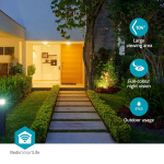 Nedis SmartLife Ulkokamera | Wi-Fi | Spotlight | 3MP Full HD 1296p | Kääntö/kallistus | IP65 | MicroSD (ei sisälly) / Onvif / Pilvipalvelutallennus (valinnainen) | 5 V DC | Liiketunnistimella | Yökuvaus | Valkoinen