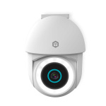 Nedis SmartLife Ulkokamera | Wi-Fi | Spotlight | 3MP Full HD 1296p | Kääntö/kallistus | IP65 | MicroSD (ei sisälly) / Onvif / Pilvipalvelutallennus (valinnainen) | 5 V DC | Liiketunnistimella | Yökuvaus | Valkoinen