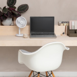 Tristar Laddbar Bordsfläkt Vit