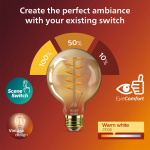 Philips LED SceneSwitch E27 G95 7-3,8-1W (50W) Deco spiral Philips LED SceneSwitch E27 G95 7-3,8-1W (50W) Deco spiral